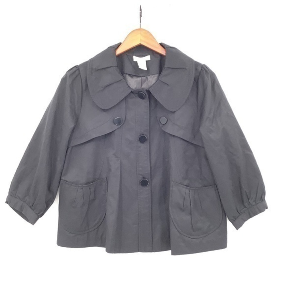 Vertigo Paris Drizzle Peter Pan Collar Storm Flap Jacket Large